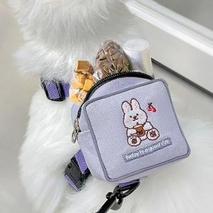 Purple small dog backpack